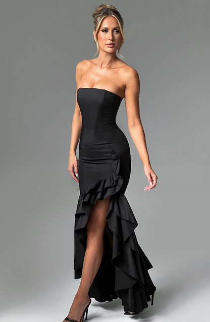 ANGELINA MAXI DRESS - BLACK