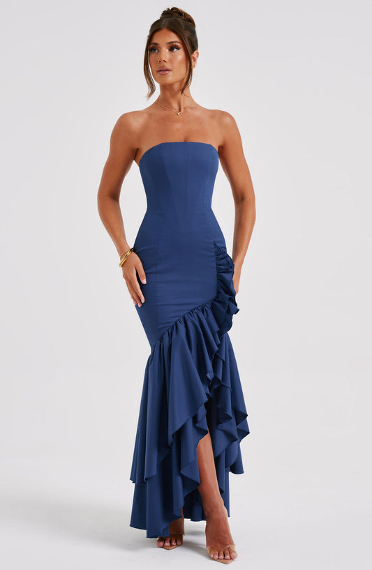 ANGELINA MAXI DRESS - NAVY